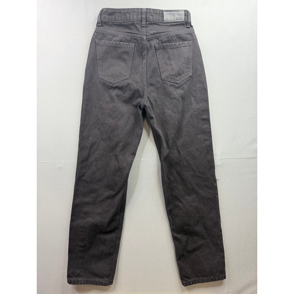 Nasty Gal Jeans Womens Charcoal Gray Organic Straight Leg High Rise 28x31